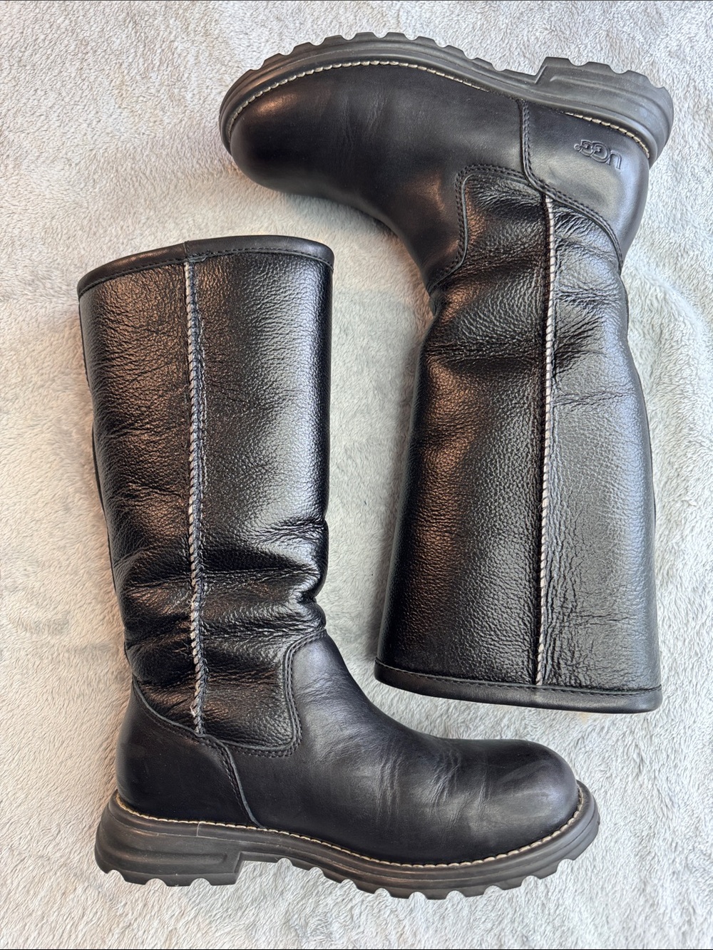 UGG Brooks Tall Black 5490 Boots Size EU37 US6 - Picture 5 of 15